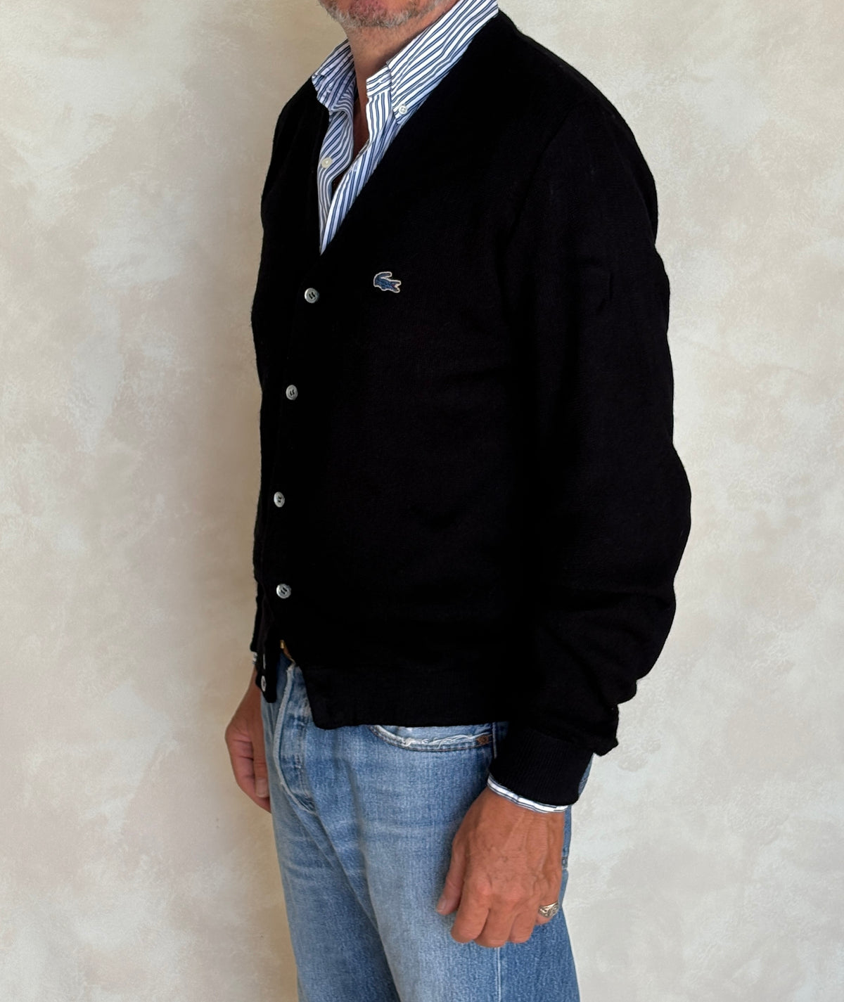 Vintage Izod Lacoste Knit Cardigan — Medium
