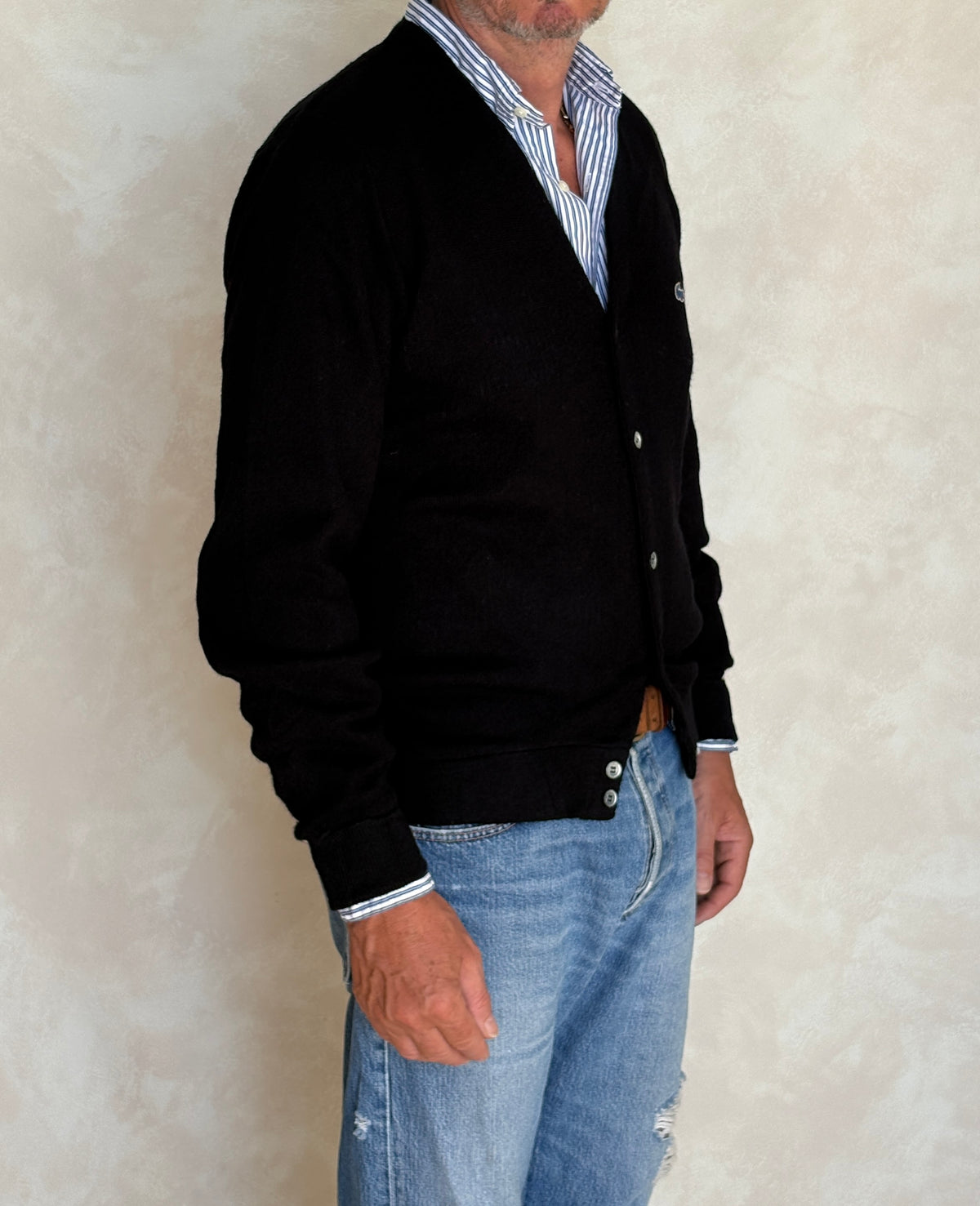 Vintage Izod Lacoste Knit Cardigan — Medium