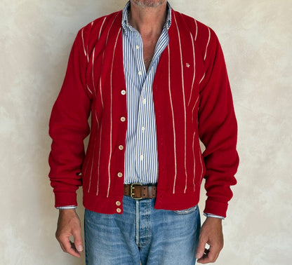 Vintage 80s Christian Dior Monsieur Striped Cardigan — Medium