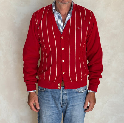 Vintage 80s Christian Dior Monsieur Striped Cardigan — Medium