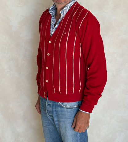 Vintage 80s Christian Dior Monsieur Striped Cardigan — Medium