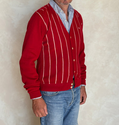 Vintage 80s Christian Dior Monsieur Striped Cardigan — Medium