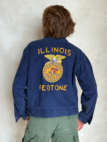 Size 38US / 48EU. Vintage 70s Illinois Future farmer of America jacket. Made in USA-AJ357 Studio