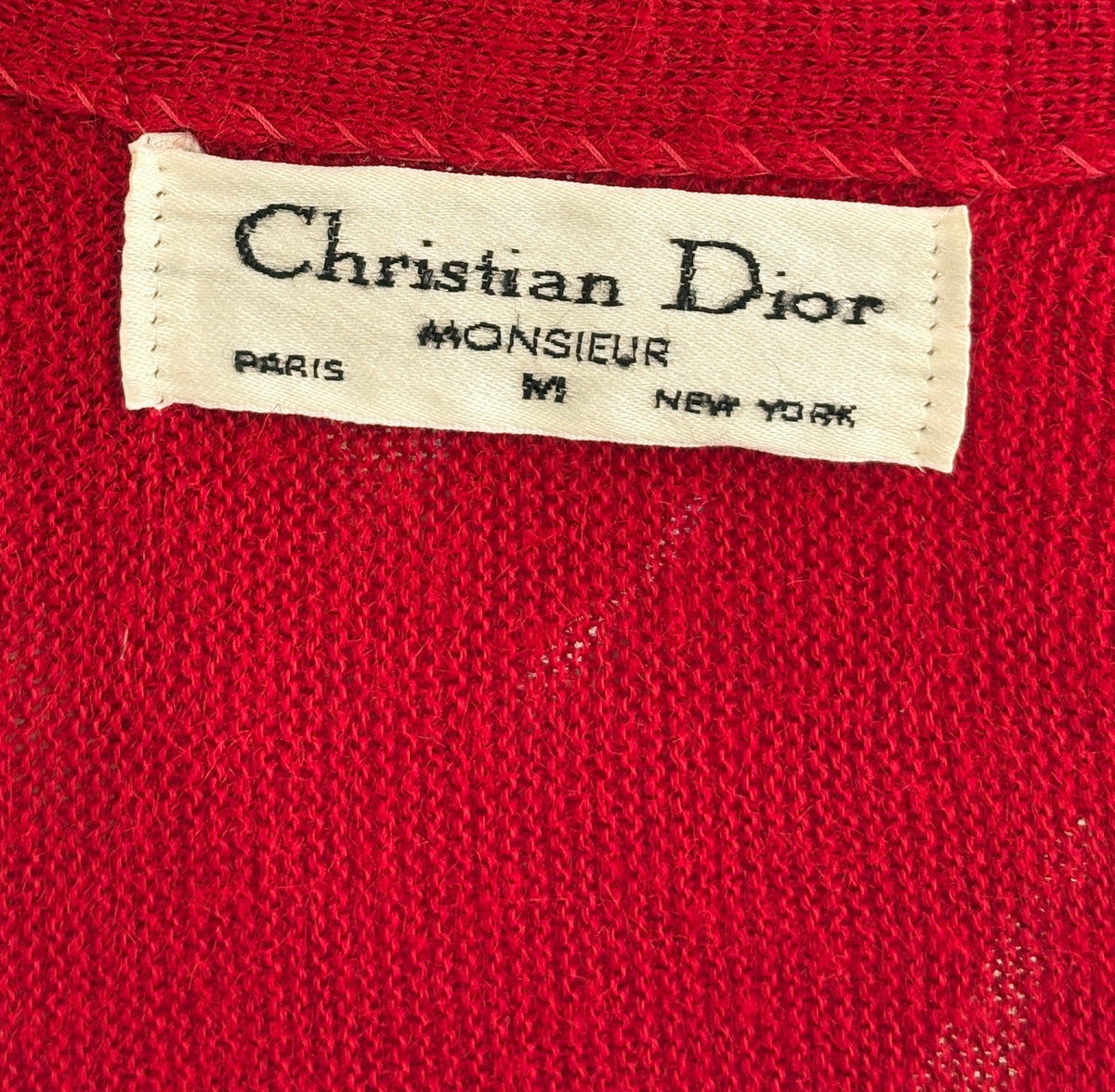 Vintage 80s Christian Dior Monsieur Striped Cardigan — Medium