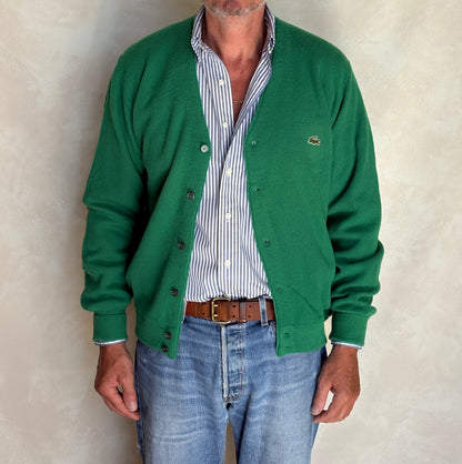 Vintage 80s Izod Lacoste knit cardigan — Medium