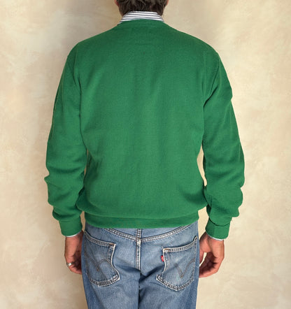 Vintage 80s Izod Lacoste knit cardigan — Medium