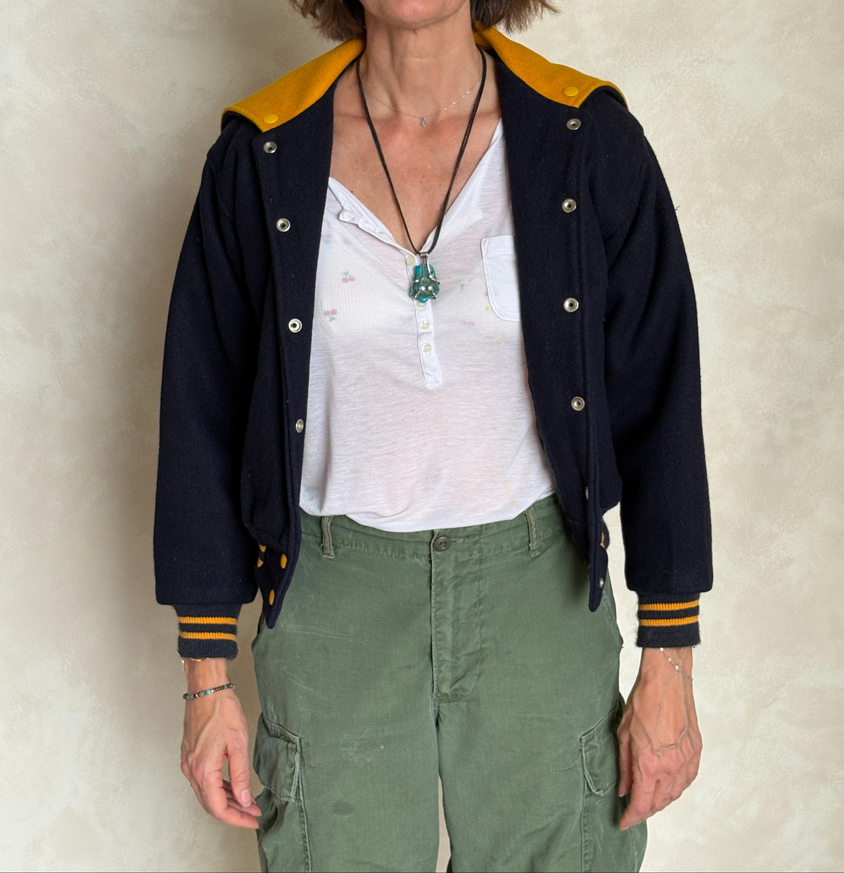 Size XS Vintage 60s Varsity wool jacket Made in USA-AJ357 Studio