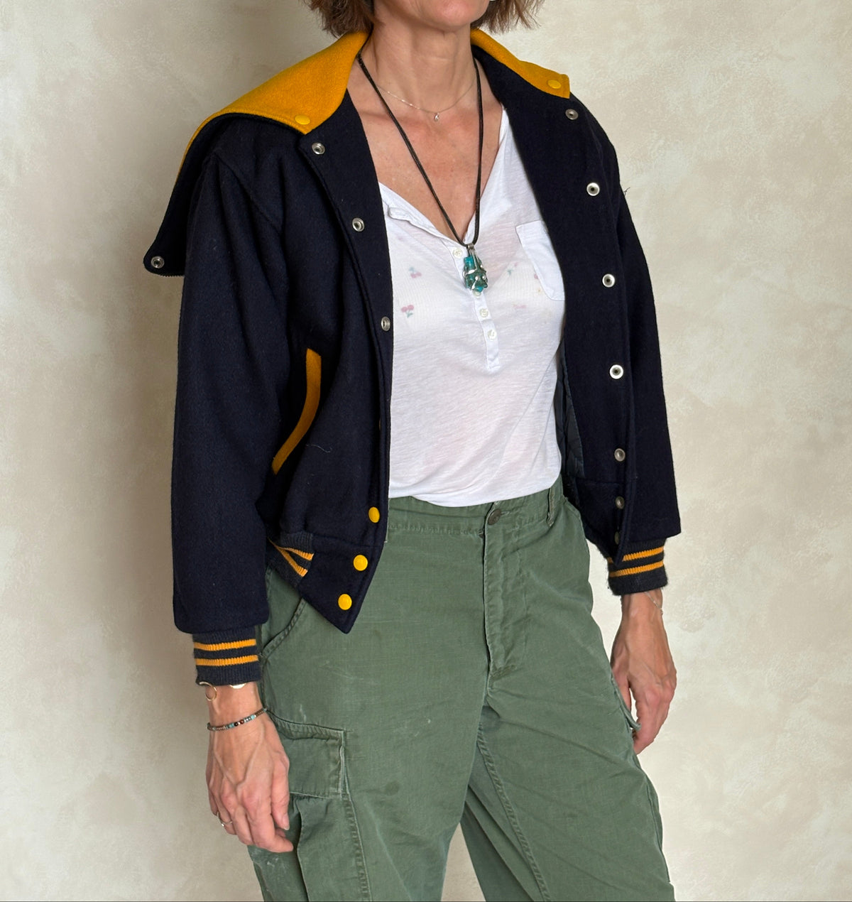 Size XS Vintage 60s Varsity wool jacket Made in USA-AJ357 Studio