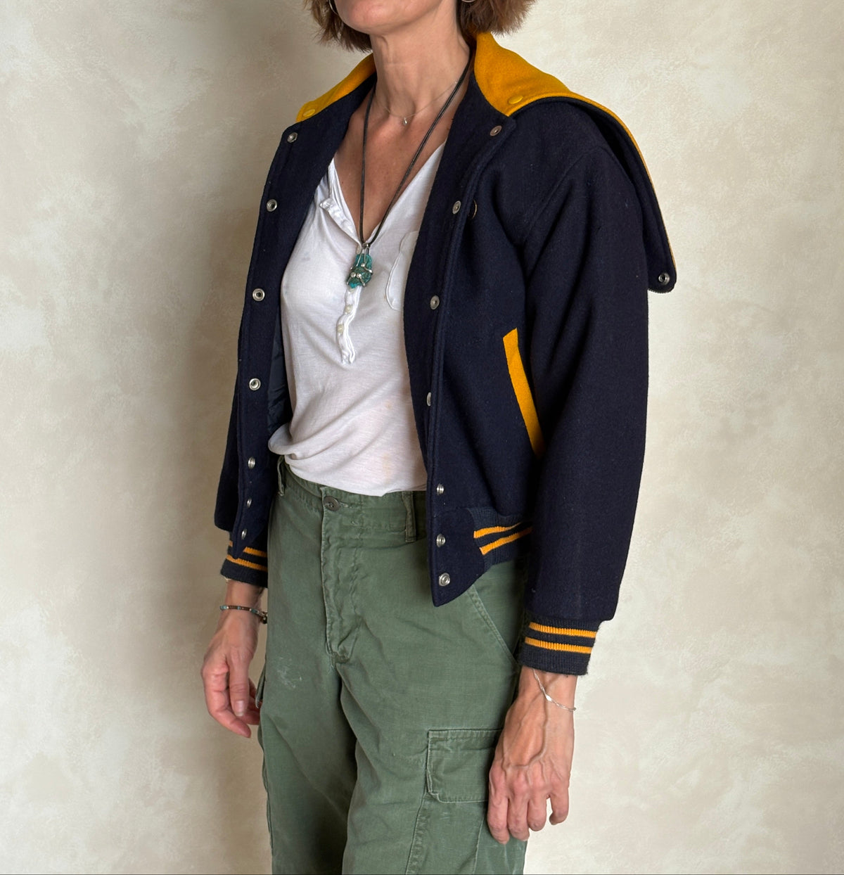 Size XS Vintage 60s Varsity wool jacket Made in USA-AJ357 Studio