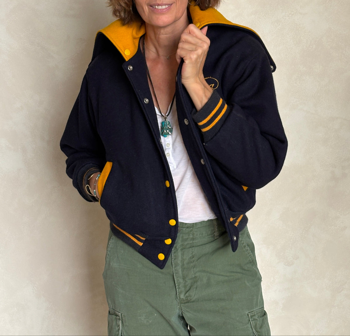 Size XS Vintage 60s Varsity wool jacket Made in USA-AJ357 Studio