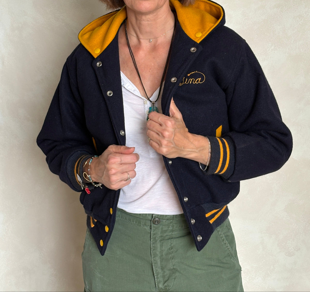 Size XS Vintage 60s Varsity wool jacket Made in USA-AJ357 Studio