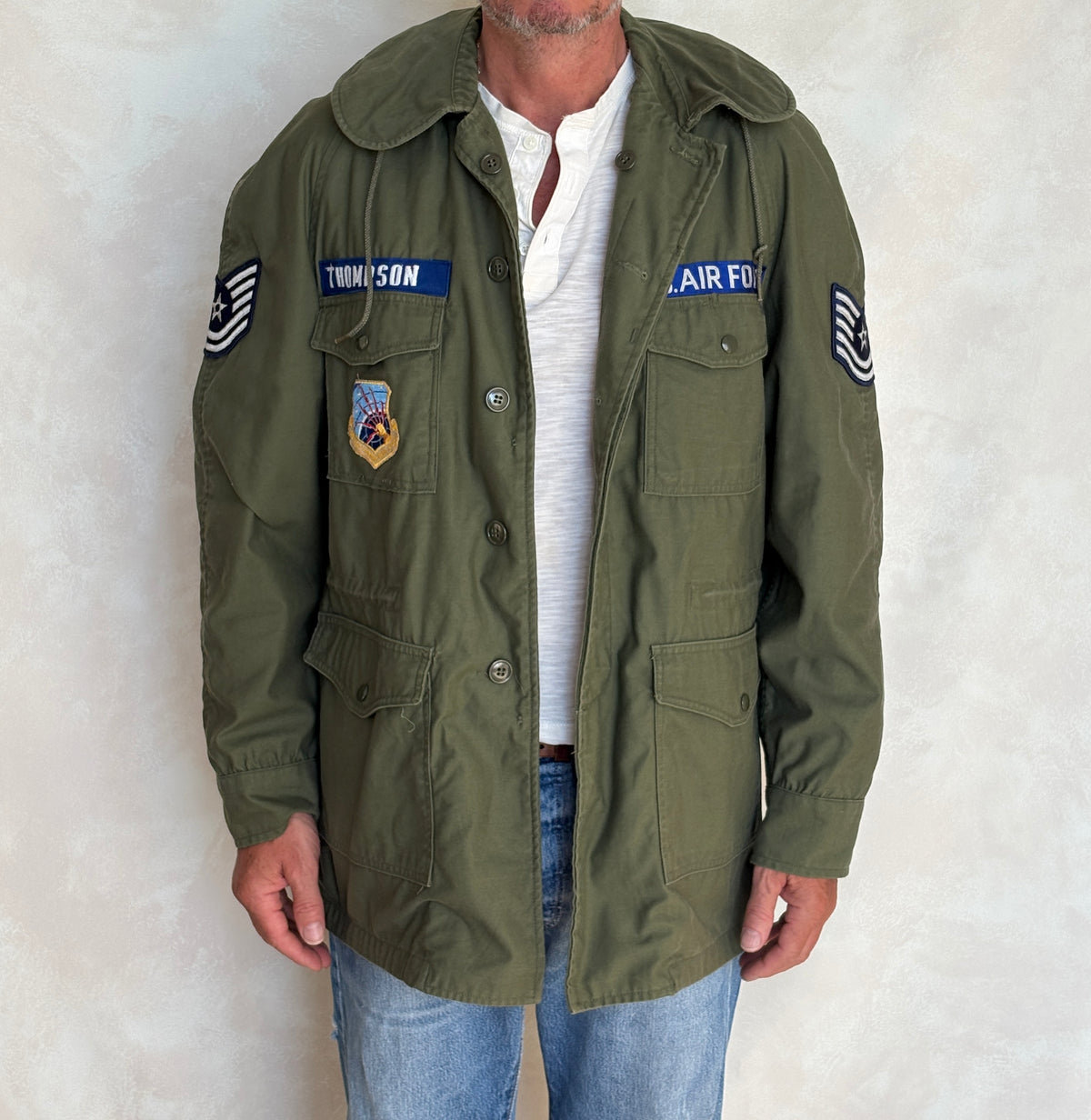 Vintage 1965 U.S. Air Force OG-107 Field Jacket – Vietnam War Era – Medium Long