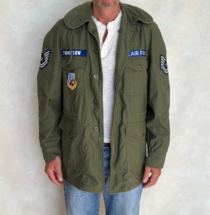 Vintage 1965 U.S. Air Force OG-107 Field Jacket – Vietnam War Era – Medium Long