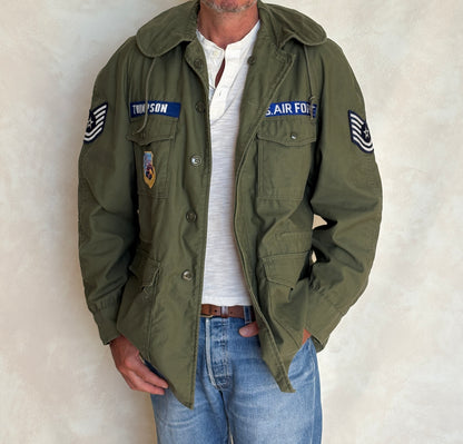 Vintage 1965 U.S. Air Force OG-107 Field Jacket – Vietnam War Era – Medium Long