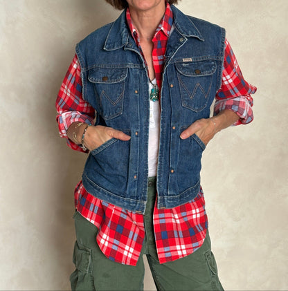 Size 38US / 48EU . 1960s Vintage Wrangler 24MJZ Denim Jacket – Made in USA-AJ357 Studio