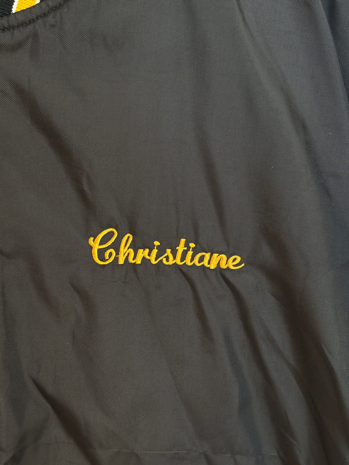 Vintage 80s Cresskill Cheerleaders Nylon Bomber jacket.  Made in USA / Medium