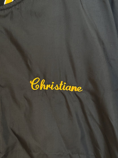 Vintage 80s Cresskill Cheerleaders Nylon Bomber jacket.  Made in USA / Medium