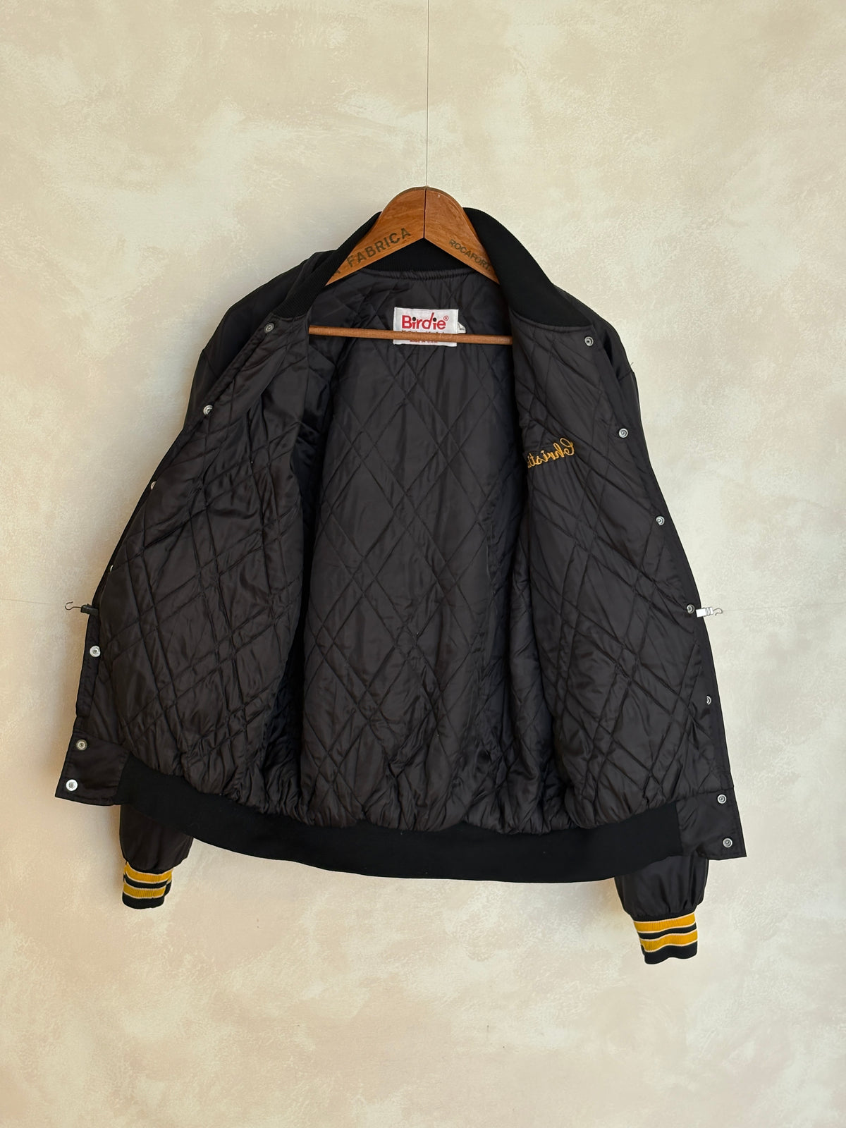 Vintage 80s Cresskill Cheerleaders Nylon Bomber jacket.  Made in USA / Medium