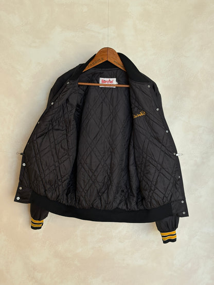 Vintage 80s Cresskill Cheerleaders Nylon Bomber jacket.  Made in USA / Medium