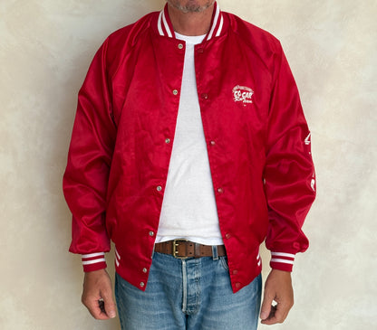 Vintage 1995 Cool Car Racing Team Satin Bomber jacket - Made in USA- Large