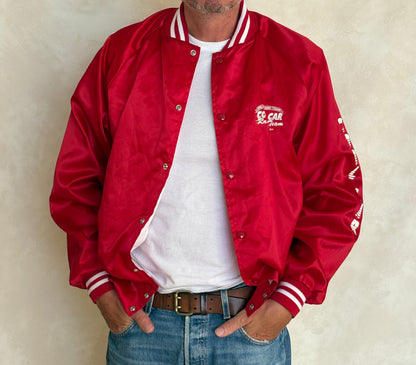 Vintage 1995 Cool Car Racing Team Satin Bomber jacket - Made in USA- Large