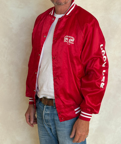 Vintage 1995 Cool Car Racing Team Satin Bomber jacket - Made in USA- Large
