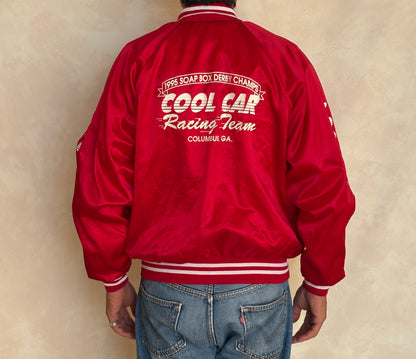 Vintage 1995 Cool Car Racing Team Satin Bomber jacket - Made in USA- Large