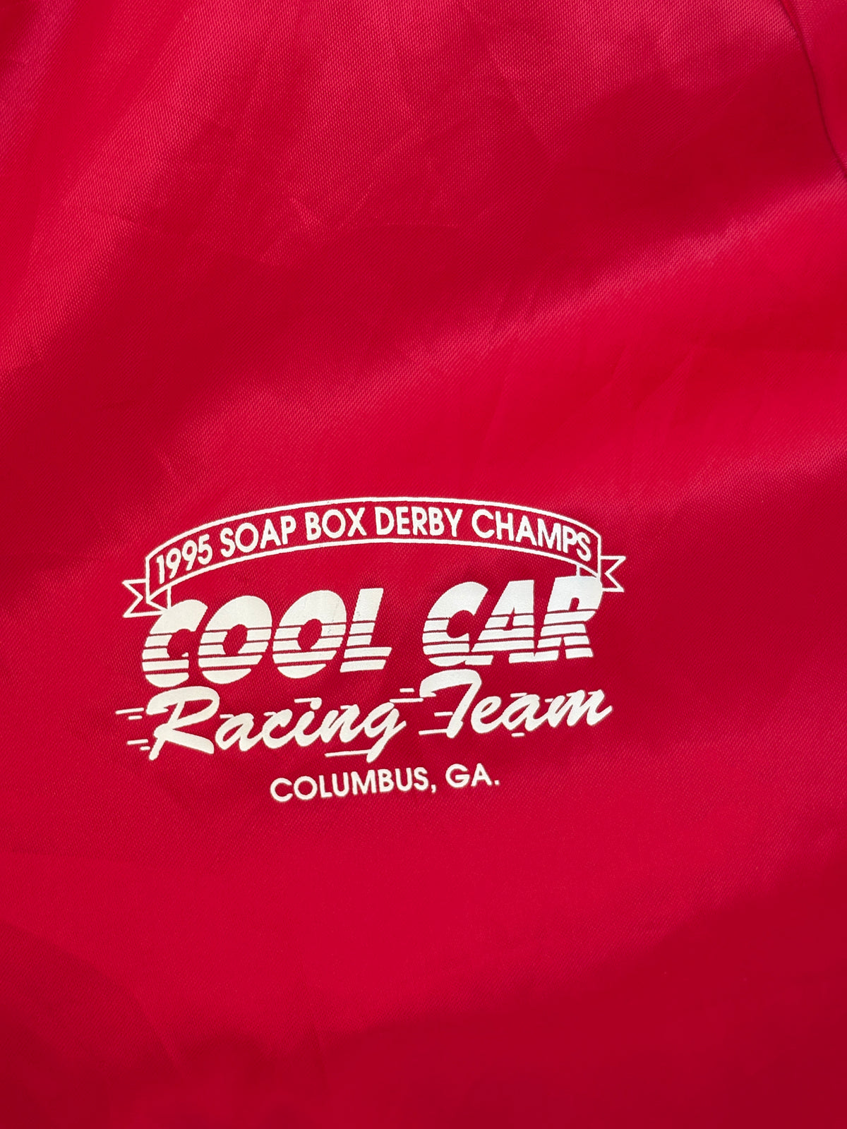 Vintage 1995 Cool Car Racing Team Satin Bomber jacket - Made in USA- Large