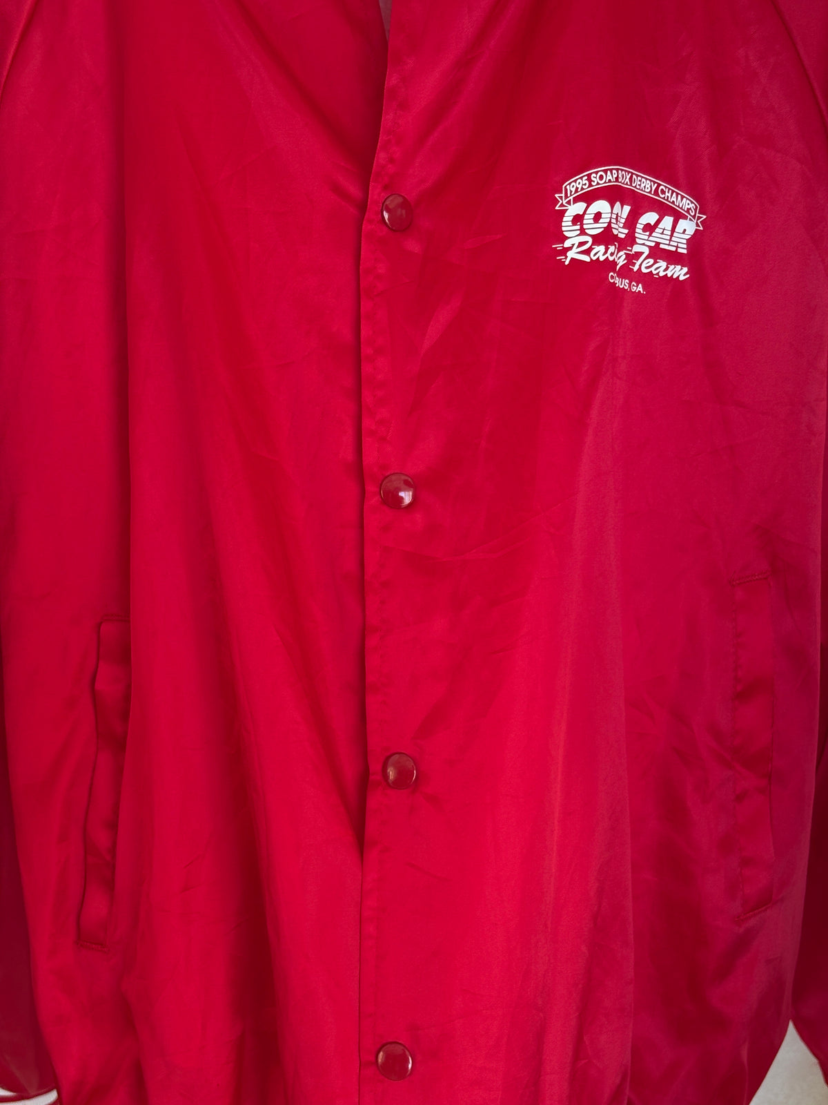 Vintage 1995 Cool Car Racing Team Satin Bomber jacket - Made in USA- Large