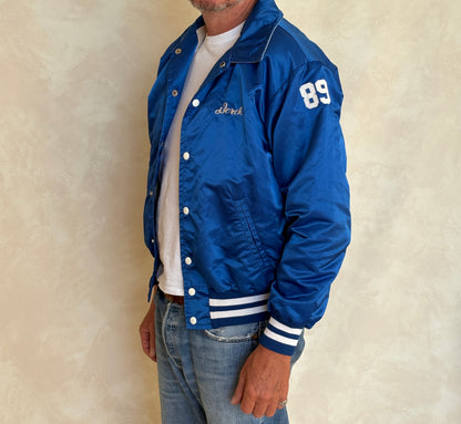 Vintage 60s Wayne Valley Track Satin Bomber jacket -Made USA -Men's Medium