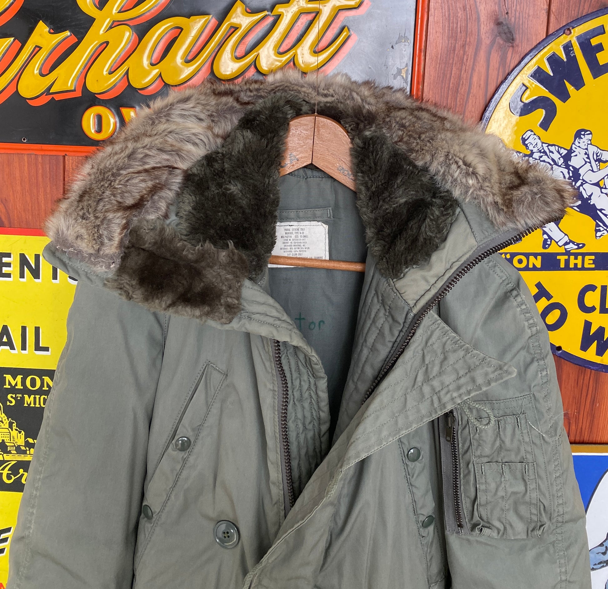 authentic 1986 us air force n3b cold weather jacket xxs AJ357 Studio