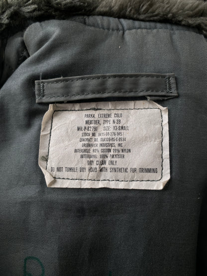 XXS. Authentic 1986 US Air Force vintage N-3B extreme cold weather Flyer coat Jacket type-AJ357 Studio
