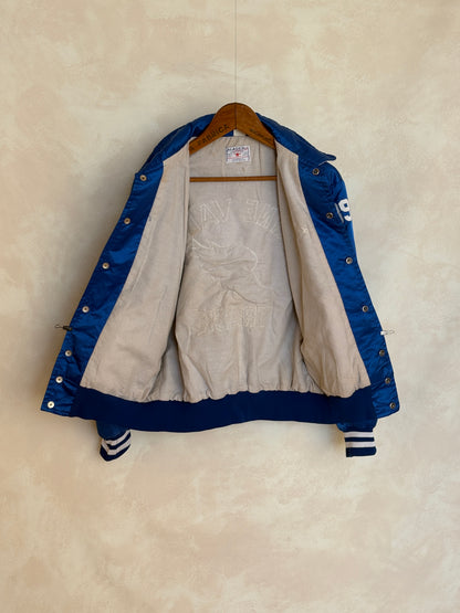 Vintage 60s Wayne Valley Track Satin Bomber jacket -Made USA -Men's Medium
