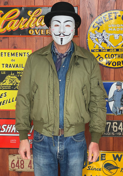 Size Large Regular Authentic Vintage 1989 US Military Bomber | Made in USA-AJ357 Studio