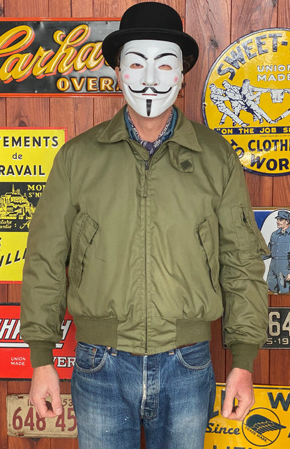 Size Large Regular Authentic Vintage 1989 US Military Bomber | Made in USA-AJ357 Studio