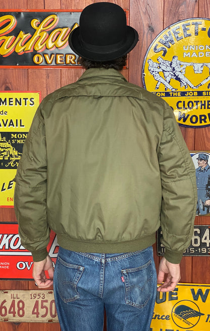 Size Large Regular Authentic Vintage 1989 US Military Bomber | Made in USA-AJ357 Studio