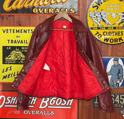 Size 46US / 56EU Vintage Canadian Leather Hockey Jacket - Classic Sportswear-AJ357 Studio