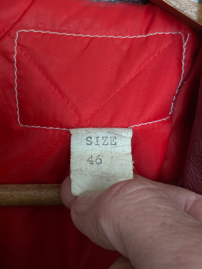 Size 46US / 56EU Vintage Canadian Leather Hockey Jacket - Classic Sportswear-AJ357 Studio