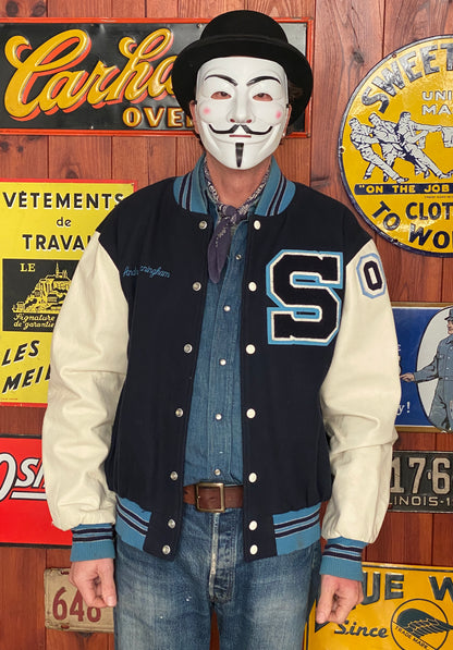 Size Med. Vintage varsity style jacket Made in Canada-AJ357 Studio
