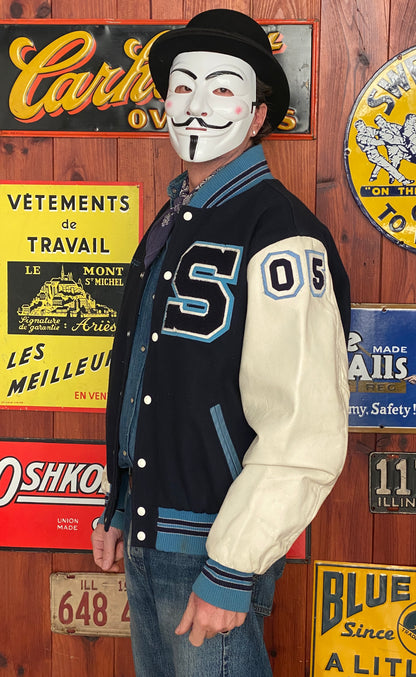 Size Med. Vintage varsity style jacket Made in Canada-AJ357 Studio