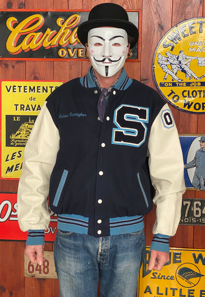 Size Med. Vintage varsity style jacket Made in Canada-AJ357 Studio