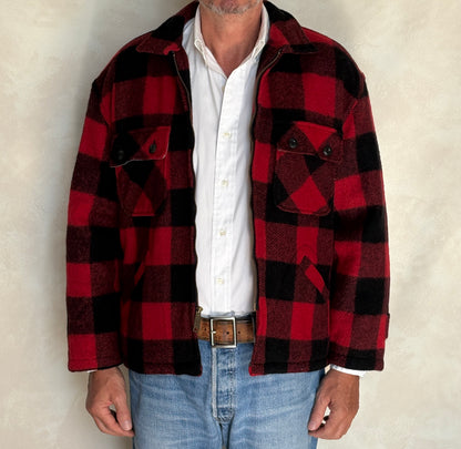 Size 42US / 52EU .Vintage 60s 5 Brother Buffalo Plaid Wool Jacket