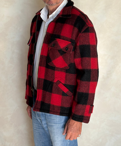 Size 42US / 52EU .Vintage 60s 5 Brother Buffalo Plaid Wool Jacket