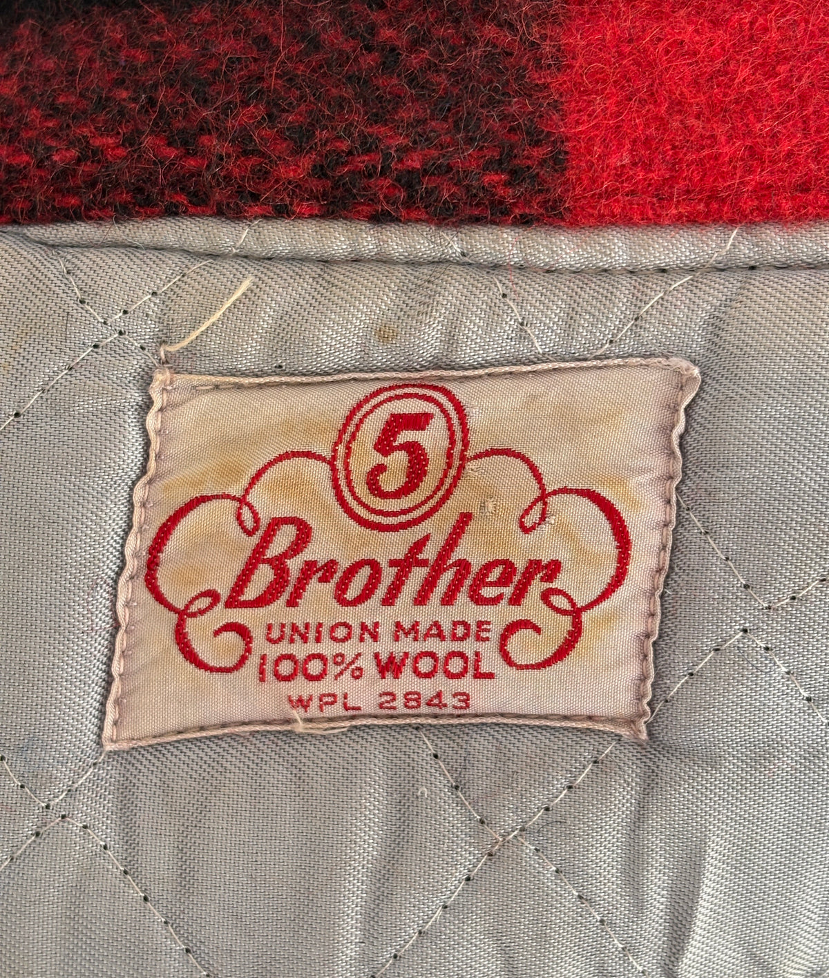 Size 42US / 52EU .Vintage 60s 5 Brother Buffalo Plaid Wool Jacket