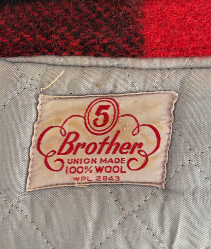Size 42US / 52EU .Vintage 60s 5 Brother Buffalo Plaid Wool Jacket