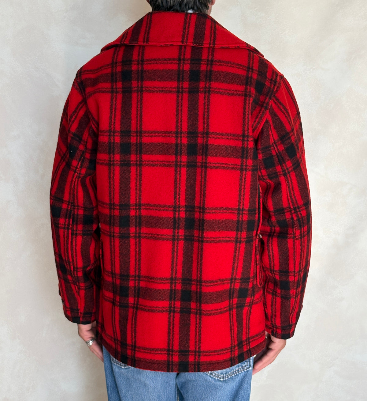 Size 42 US (52EU) 50s Woolrich hunting plaid wool jacket Made in USA