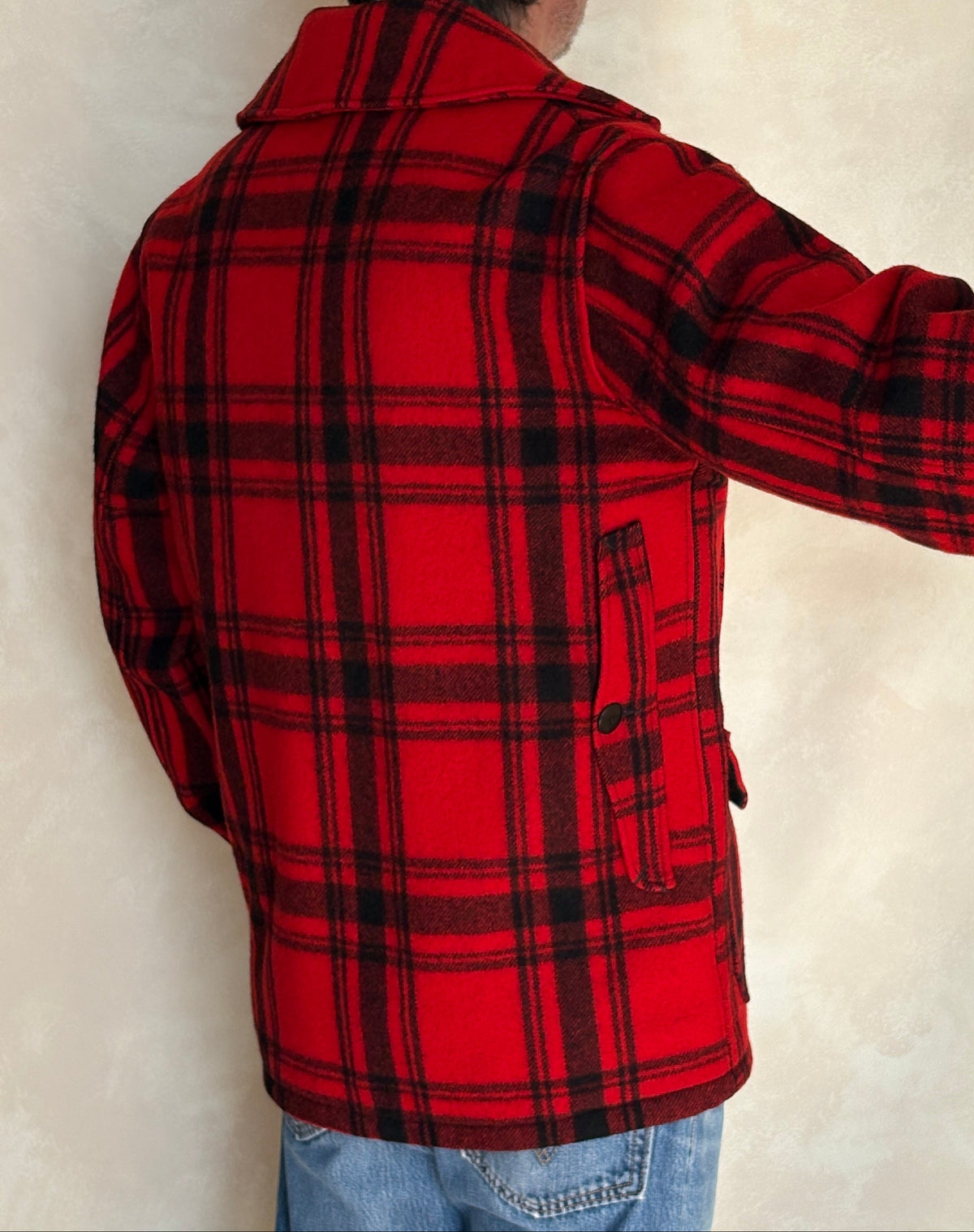 Size 42 US (52EU) 50s Woolrich hunting plaid wool jacket Made in USA