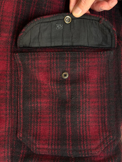 Vintage 1930s Woolrich Red & Black Plaid Wool Hunting Jacket –size 38US / 48EU. Made in USA