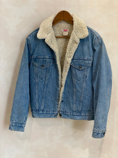 Size 42US/52EU. 4 pockets Vintage Trucker Levis fleece Jacket Made in USA.-AJ357 Studio