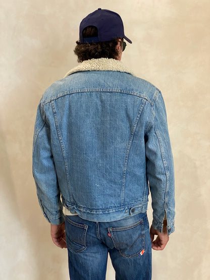 Size 42US/52EU. 4 pockets Vintage Trucker Levis fleece Jacket Made in USA.-AJ357 Studio